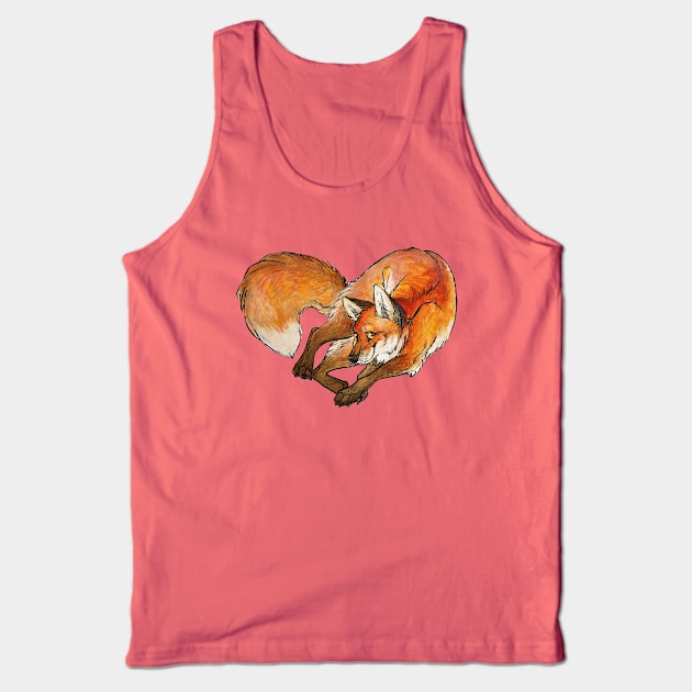 Fox Hearted Tank Top by Ailurucanis